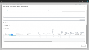 Setting up vendor identifications.